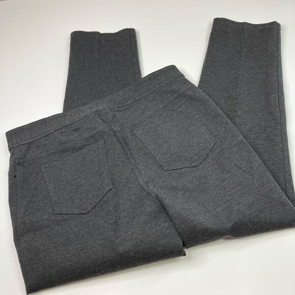 Chico's | Heather Gray Polyester Blend Pants Chicos 1.5 SHORT/ US 10 Short - Picture 6 of 6